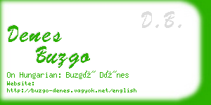 denes buzgo business card